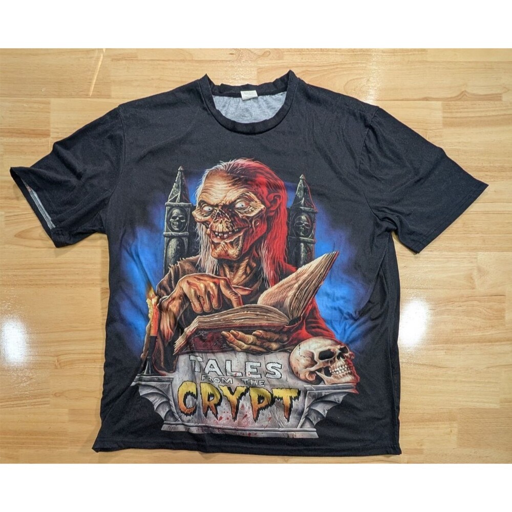 Tales From The Crypt Shirt Mens XXL Actual Medium M Horror Crypt Keeper Ringer
